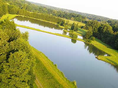 Les étangs vue du ciel